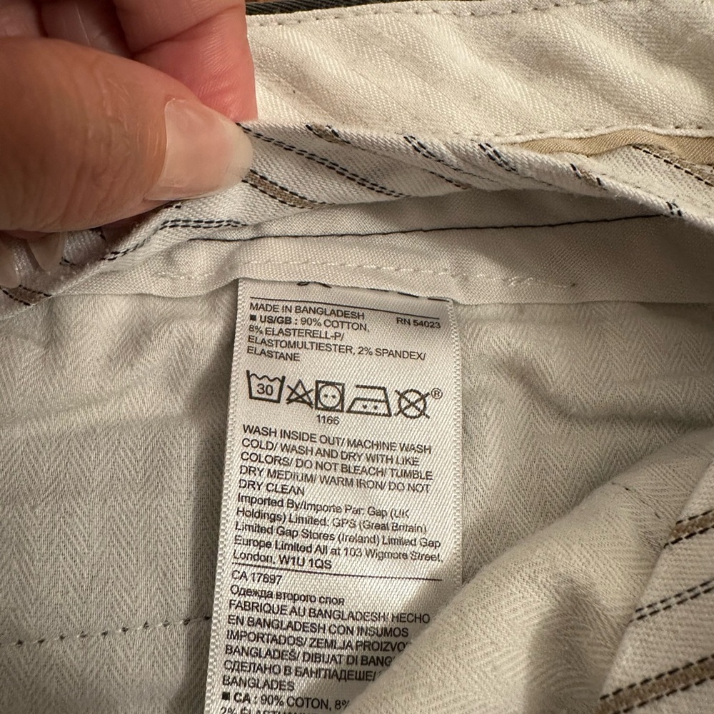 Banana Republic Gray Rapid Movement Tapered Fit Chinos Sz 36x32 - Picture 10 of 11